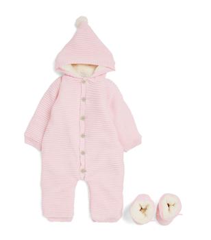 Paz Rodriguez | Knitted Snowsuit and Boots Set (1-12 Months)商品图片,