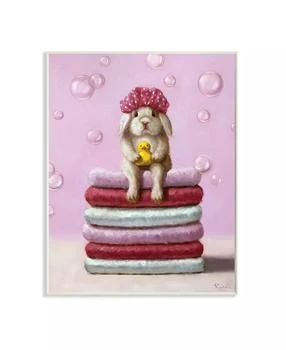 Stupell Industries | Cute Baby Rabbit on Bath Towels Soap Bubbles Art, 10" x 15",商家Macy's,价格¥255