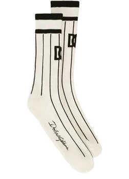 Dolce & Gabbana | Striped cotton jacquard socks with logo,商家24S Paris,价格¥775