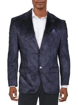 推荐Linley Mens Faux Suede Suit Separate Two-Button Blazer商品