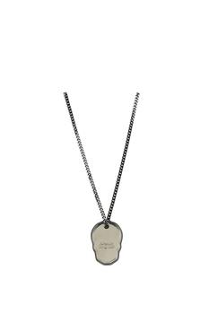 Alexander McQueen | Necklaces skull tag Brass Silver商品图片,6.5折