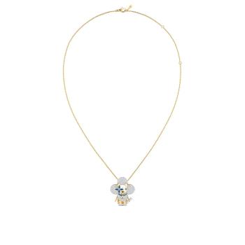商品Louis Vuitton | 包邮包税【预售7天发货】 LV路易威登 23秋冬 女士 吊坠 VIVIENNE DOG 18K 金漆光钻石彩色宝石项链 Q93982,商家TLS PARIS,价格¥406056图片