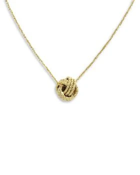 Moon & Meadow | 14K Yellow Gold Love Knot Pendant Necklace, 18",商家Bloomingdale's,价格¥943