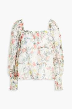 Alice + Olivia | Rowa floral-print broderie anglaise chiffon blouse,商家THE OUTNET US,价格¥896