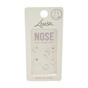商品Lovisa | Surgical Steel Star Nose Hook Stud 6 Pack,商家Premium Outlets,价格¥72图片