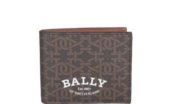 bally 包斜挎包, Bally | Bally Monogram Logo Print Bifold Wallet商品图片 6.7折