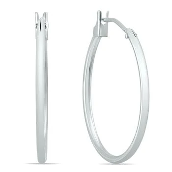 SSELECTS | 14K White Gold 21Mm Hoop Earrings 1.5Mm Gauges,商家Premium Outlets,价格¥663