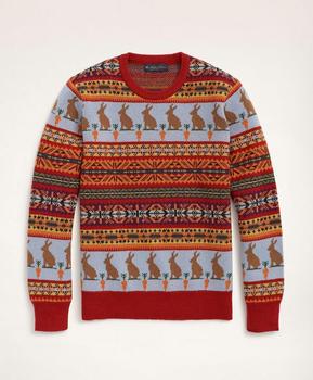 Brooks Brothers | Men's Lunar New Year Wool Blend Fair Isle Sweater商品图片,
