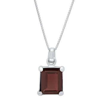 商品MAX + STONE | Sterling Silver 8x10 Emerald Cut Gemstone Pendant,商家Premium Outlets,价格¥358图片
