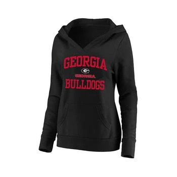 CHAMPION | Women's Black Georgia Bulldogs Plus Size Heart & Soul Notch Neck Pullover Hoodie 独家减免邮费