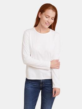 Majestic, Majestic | Cotton Silk Touch L/S Crew Blanc (White)商品图片 