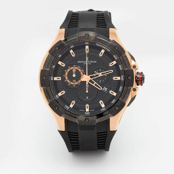 推荐Bernhard H Mayer Black Two Tone Stainless Steel Rubber Victor Chronograph Men's Wristwatch 50 mm商品