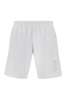 推荐Sporty & Rich Bermuda Logo-Print Shorts商品
