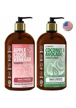 Lovery | Apple Cider Vinegar Shampoo And Coconut Avocado Conditioner Set Made In Usa 16Oz.,商家Belk,价格¥361