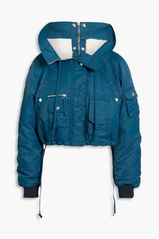 Helmut Lang | Cropped shell hooded bomber jacket商品图片,3.4折