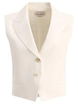 Alexander McQueen | Single-Breasted Vest Jackets White,商家Wanan Luxury,价格¥3368