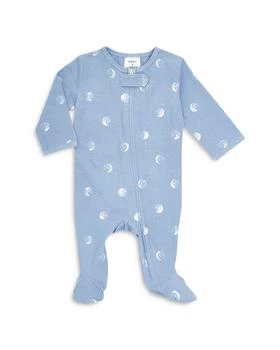 aden + anais | Unisex Moon Print Comfort Zip Front Footie - Baby 