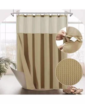 Awesome Home | Cotton Blend Soft Waffle Weave Shower Curtain with Snap in Liner, 72"X72",商家Macy's,价格¥343