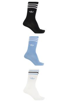 Adidas | Adidas Originals Stripe-Detailed Pack Of Three Socks商品图片,8.6折×额外9折, 独家减免邮费, 额外九折