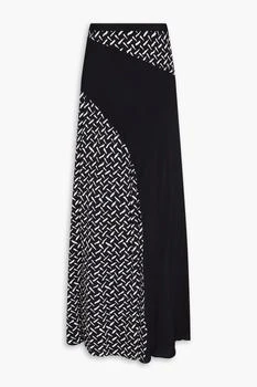 Diane von Furstenberg | Ronan paneled printed crepe maxi skirt,商家THE OUTNET US,价格¥1209