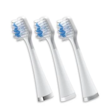 Waterpik Triple Sonic Tooth Brush Heads Replacement, Complete Care, STRB-3WW, 3 Count (Pack of 1), White