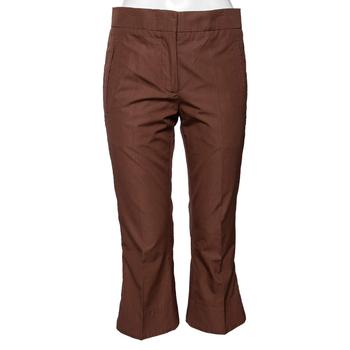 lv女装, [二手商品] Louis Vuitton | Louis Vuitton Brown Cotton Cropped Pants M商品图片 3.6折