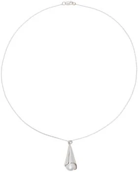 Sophie Buhai | Silver Pearl Drop Pendant Necklace,商家Ssense US,价格¥4050