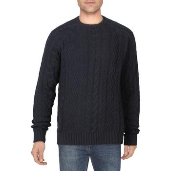 推荐Weatherproof Vintage Mens Cable Knit Pullover Crewneck Sweater商品