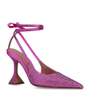 amina muaddi是什么牌子, Amina Muaddi | Crystal-Embellished Karma Slingback Pumps 95商品图片 