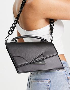 topshop包女包, Topshop | Topshop cai tonal shoulder bag in black商品图片 
