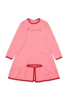 Marni | Marni Kids Logo Stitched Front Slit Dress 6.2折