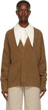 lamaire, Lemaire | Brown Oversized Knit Cardigan商品图片 2折