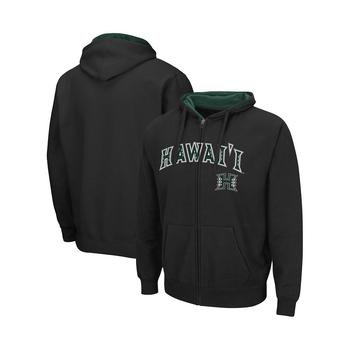 Colosseum | Men's Black Hawaii Warriors Arch & Logo 3.0 Full-Zip Hoodie商品图片,7.5折