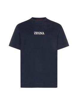 商品Zegna | Z Zegna Logo Printed Crewneck T-Shirt,商家Cettire,价格¥1134图片