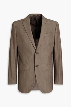 Zegna | Wool and silk-blend seersucker blazer,商家THE OUTNET US,价格¥2762