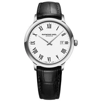 推荐男款时尚手表 男士瑞士Toccata黑色皮带手表商品