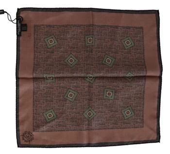 Dolce & Gabbana | Dolce & Gabbana Brown Patterned Silk Square Handkerchief Scarf,商家SEYMAYKA,价格¥1018