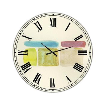 商品Cubist Color Composition II Oversized Mid-Century Wall Clock - 36 x 36图片