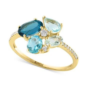 Effy | EFFY® Multi-Gemstone (1-7/8 ct. t.w.) & Diamond (1/10 ct. t.w.) Ring in 14k Yellow Gold,商家Macy's,价格¥3891