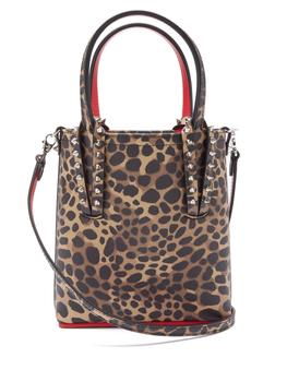 推荐Cabata mini leopard-print leather tote bag商品