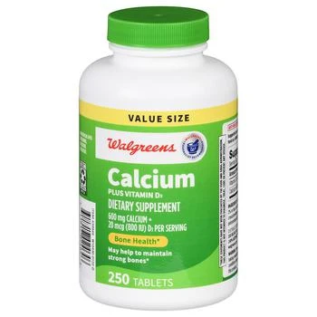 Walgreens | Calcium 600 mg Plus Vitamin D3 20 mcg Tablets 满二免一, 满免