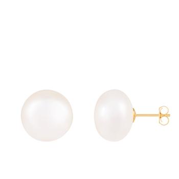 商品Splendid Pearls | 14k Yellow Gold 13-14mm Freshwater Pearl Stud Earrings.,商家Premium Outlets,价格¥242图片
