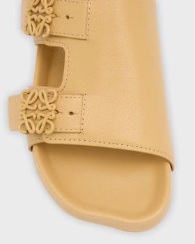 VIP【関税送料無料】希少 Loewe Ease Bucle Slide Sandals Ease Buckle slide in vegetable-tanned calfskin Black - LOEWE