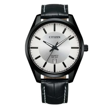 Citizen | Citizen Men's Watch - Japanese Quartz Silver Dial Black Leather Strap | BI1035-09A 5.1折×额外9折x额外9.5折, 独家减免邮费, 额外九折, 额外九五折