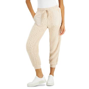 紧身裤男新款, Planet Gold | Juniors' High-Rise Sherpa Jogger Pants商品图片 