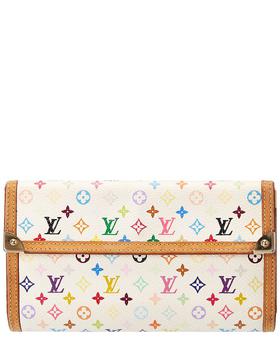 lv女包皮箱, [二手商品] Louis Vuitton | Louis Vuitton White Monogram Multicolore Canvas International Wallet (Authentic商品图片 9.2折