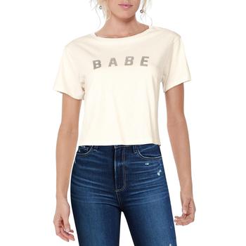 AMO | AMO Womens Babe Printed Short Sleeve Top商品图片,2.9折, 独家减免邮费