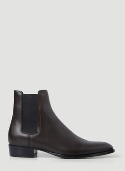 圣罗兰鞋, Yves Saint Laurent | Wyatt Chelsea Boots in Brown商品图片 