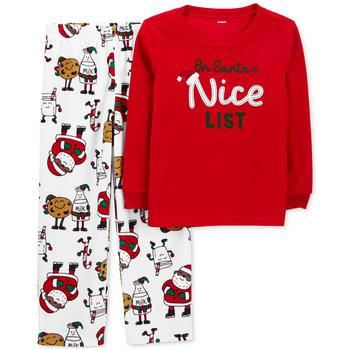 商品Big Kids 2-Pc. Santa Cookies Fleece Pajama Set图片