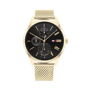 tommy hilfiger手表是什么牌子, Tommy Hilfiger | Men'Gold-Tone Mesh Bracelet Watch 44mm商品图片 8折×额外8.5折, 额外八五折